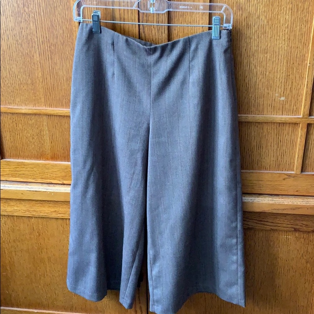 Taylor Brooke brown cropped flared pants